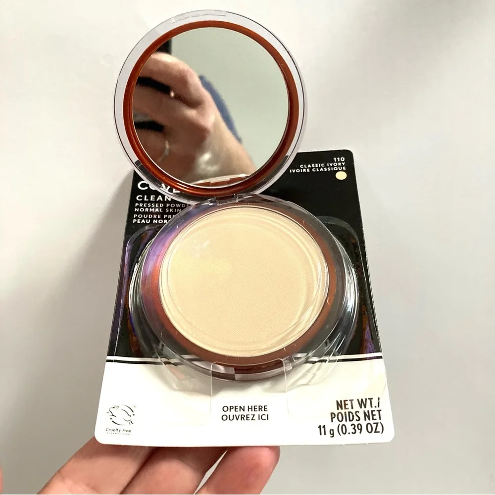 🆕 110 CoverGirl Clean Pressed Powder Compact, Classic Ivory [110], 0.39